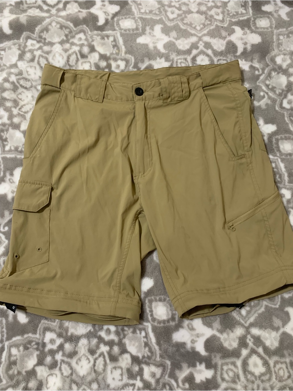Magellan Outdoors Tan Cargo Shorts with Utility Pockets